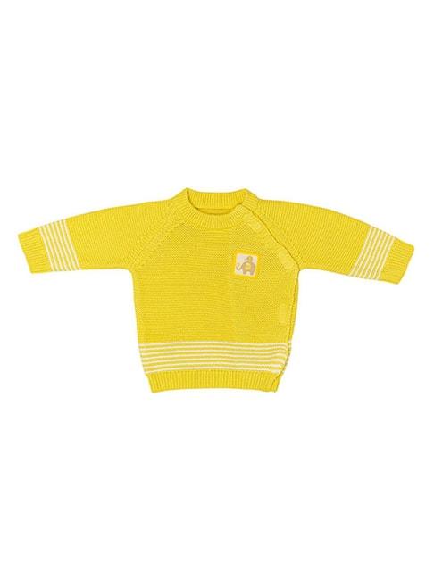 H by Hamleys Infants Boys Yellow Striped Full Sleeves Cardigan