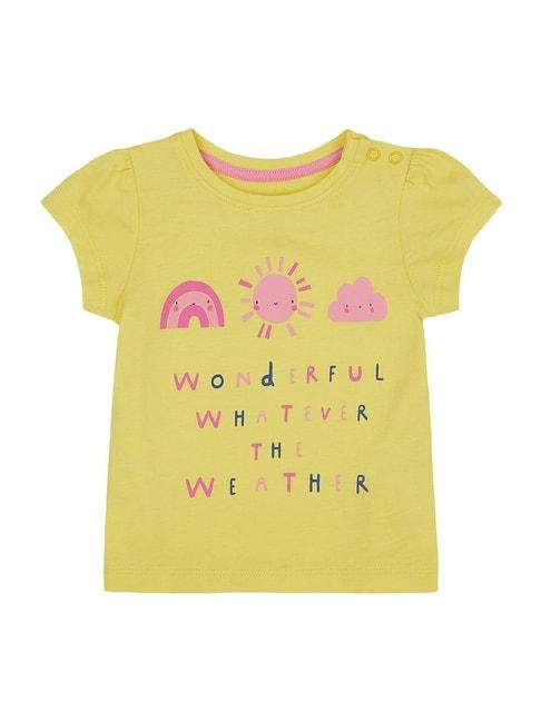 Mothercare Kids Yellow Cotton Printed Top
