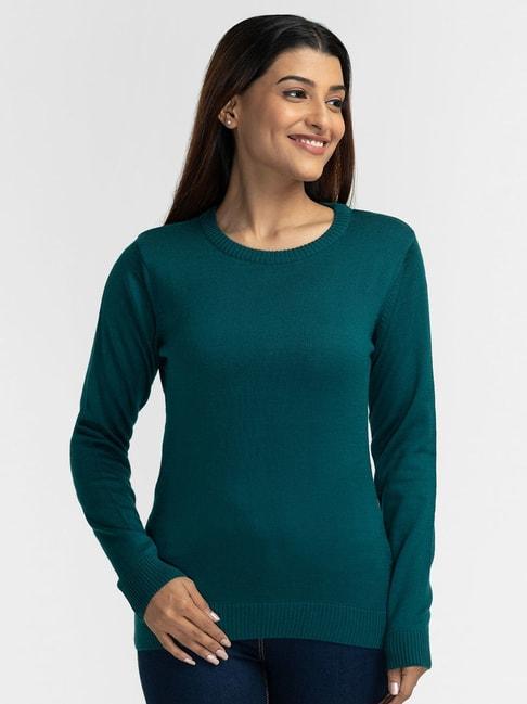 globus-bottle-green-regular-fit-sweater