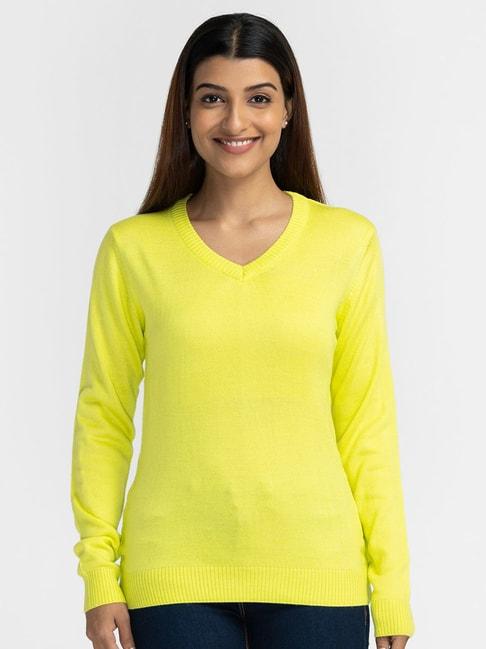 globus-yellow-regular-fit-sweater