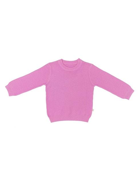 H by Hamleys Infants Girls Pink Self Design Full Sleeves Sweater