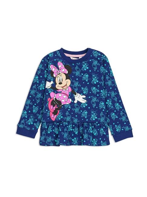 H by Hamleys Infants Girls Navy Minnie Print Full Sleeves Sweatshirt