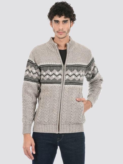 london-fog-grey-regular-fit-texture-sweater