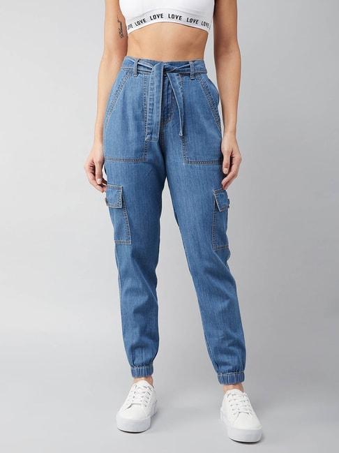 dolce-crudo-blue-regular-fit-high-rise-jogger-jeans