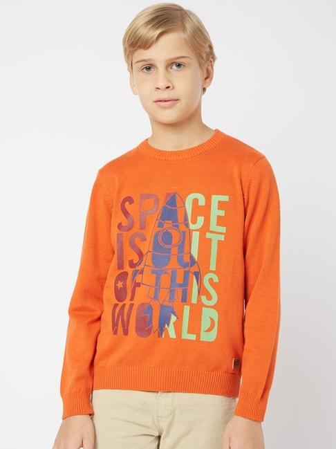 gas-kids-orange-cotton-printed-full-sleeves-sweater