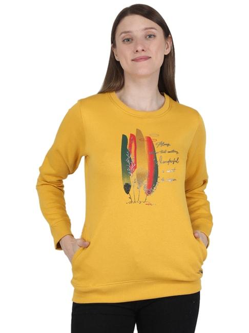 Monte Carlo Mustard Printed Sweatshirt