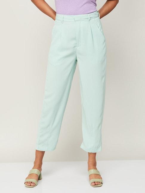Ginger by Lifestyle Green Mid Rise Cropped Pants