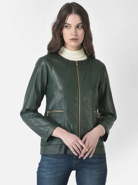 Crimsoune Club Green Leather Jacket