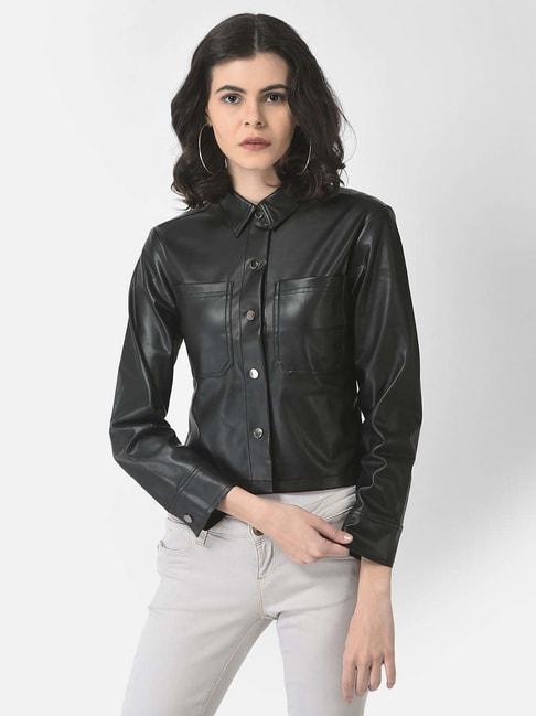 Crimsoune Club Black Leather Jacket