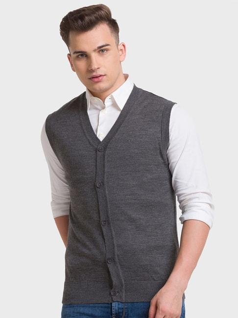 ColorPlus Grey Regular Fit Cardigan