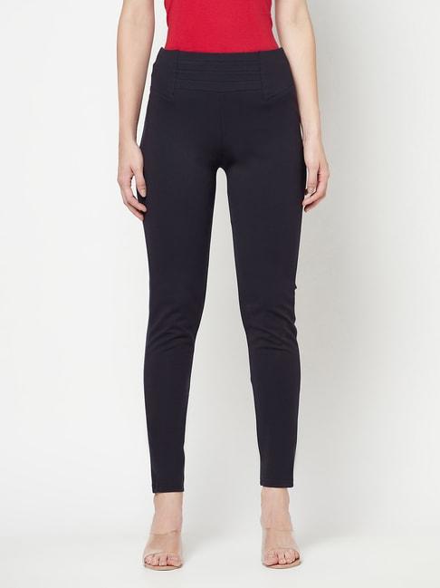 Cantabil Navy Regular Fit Mid Rise Jeggings