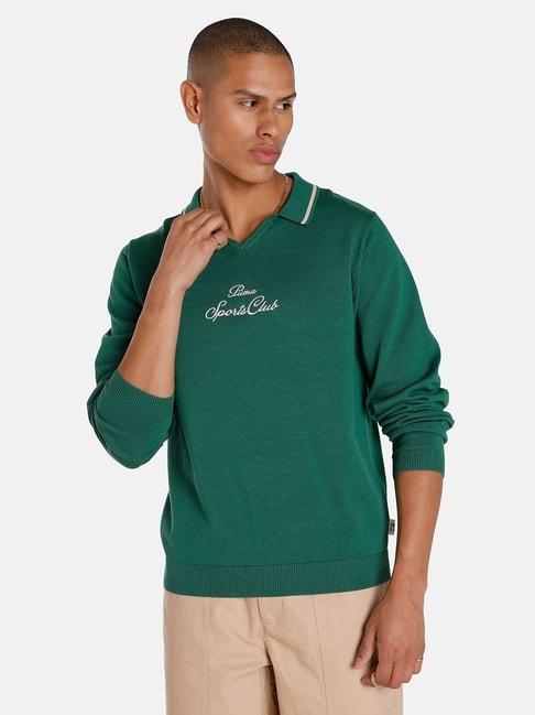 puma-green-cotton-relaxed-fit-sweater