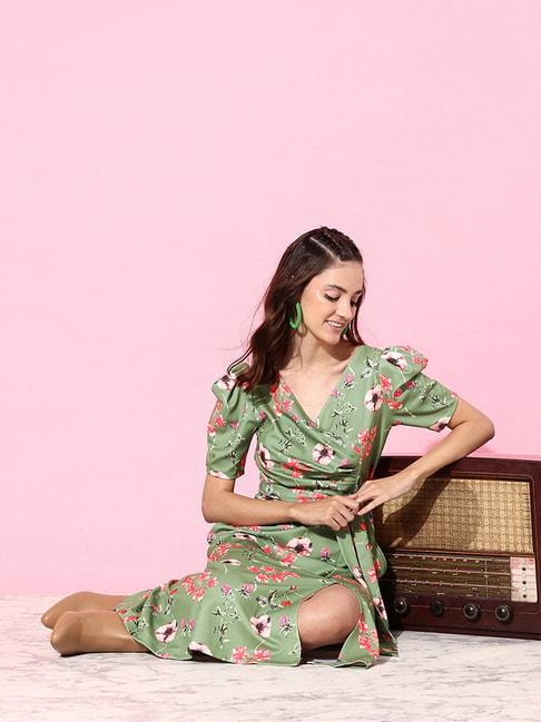 miss-chase-green-floral-print-wrap-dress