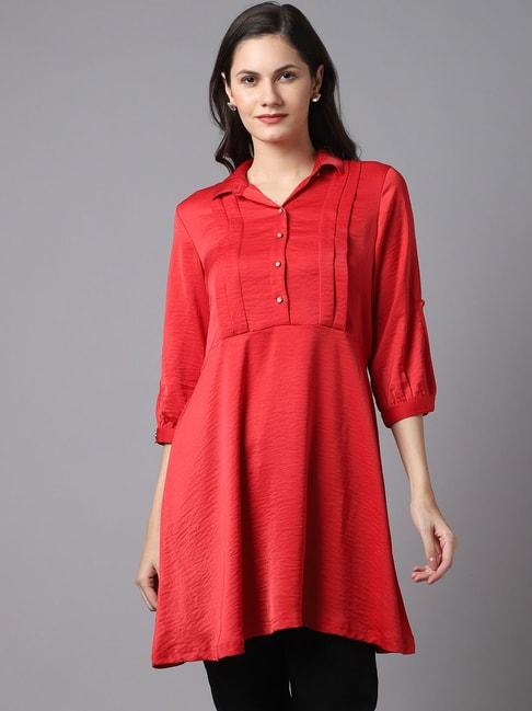 Crozo By Cantabil Red Tunic