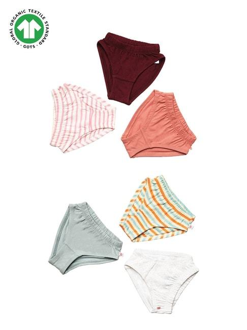 Greendigo Kids Multicolor Printed Panties (Pack Of 6)