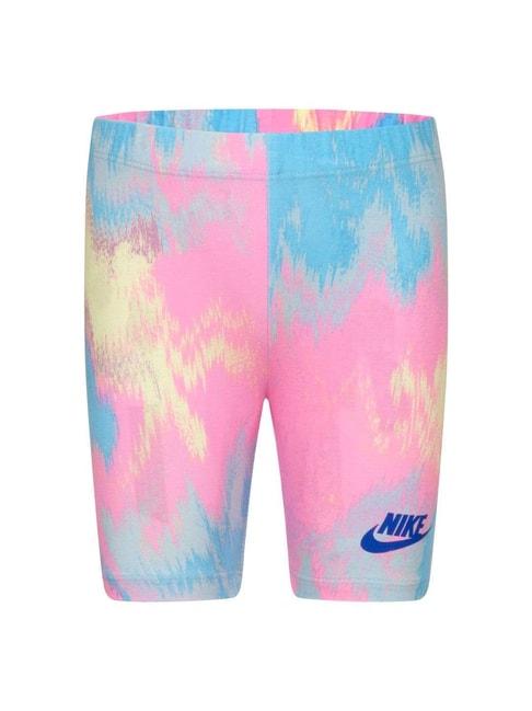 Nike Kids Pink & Blue Printed Shorts