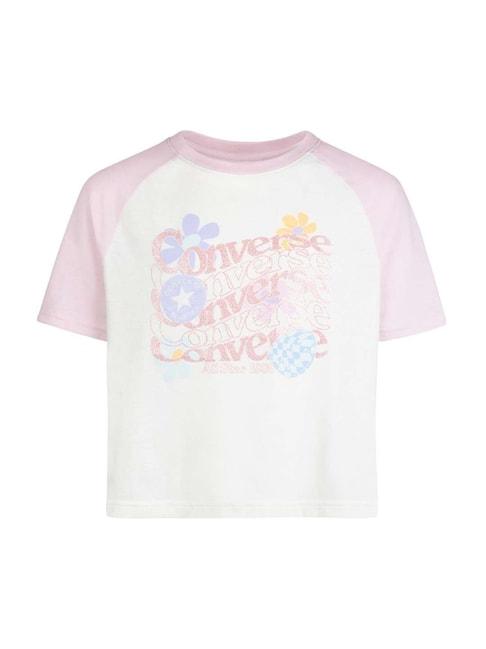 Converse Kids White Printed T-Shirt