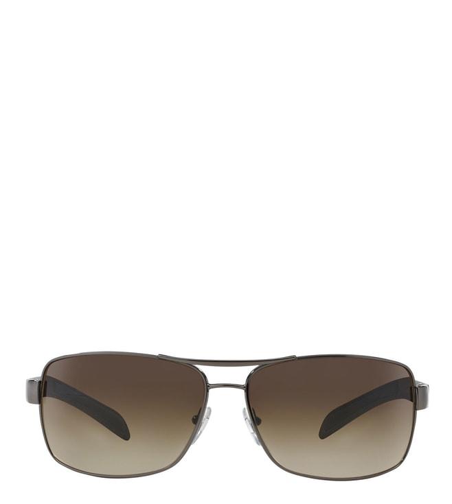 Prada Linea Rossa 0PS54IS5AV6S165 Lifestyle Gradient Rectangular Sunglasses for Men