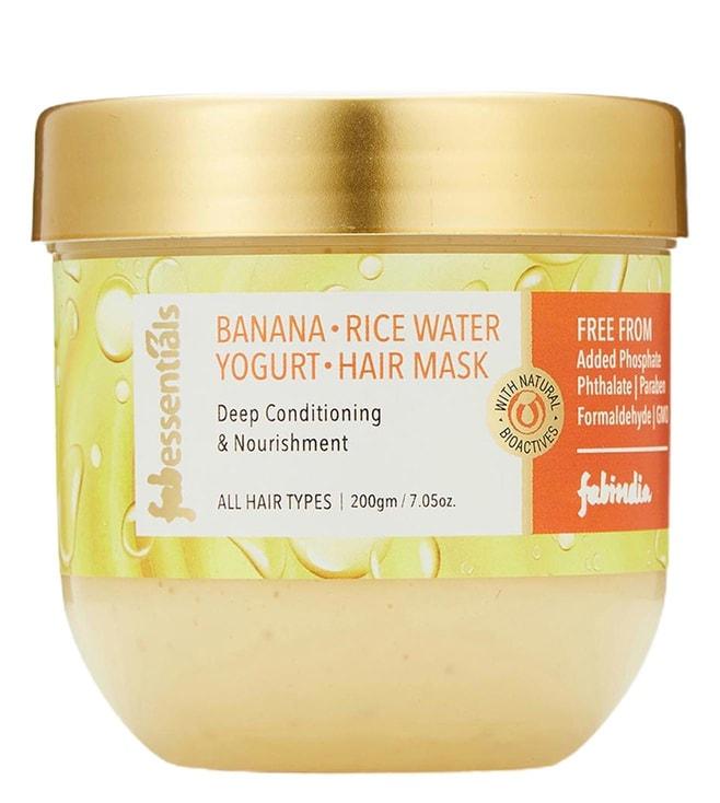 Fabessentials Banana, Rice Water & Yogurt Hair Mask - 200 gm