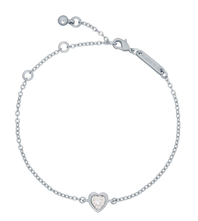 Ted Baker Silver Hansa Crystal Heart Bracelet