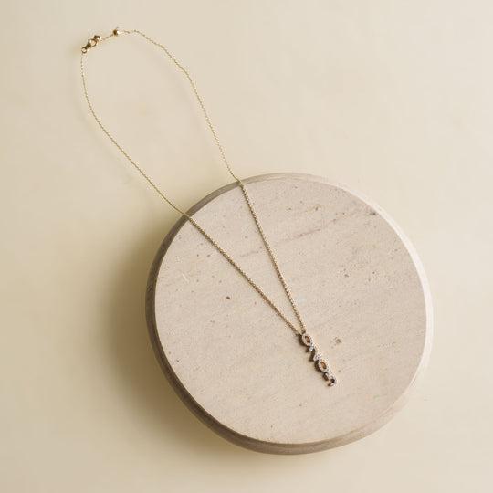 Vertical Date Necklace