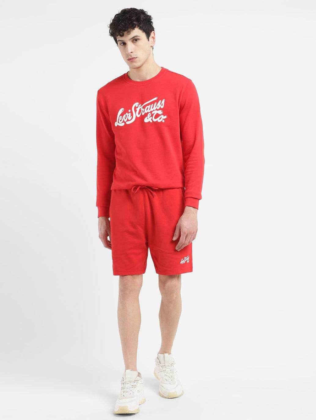 men's-red-regular-fit-shorts