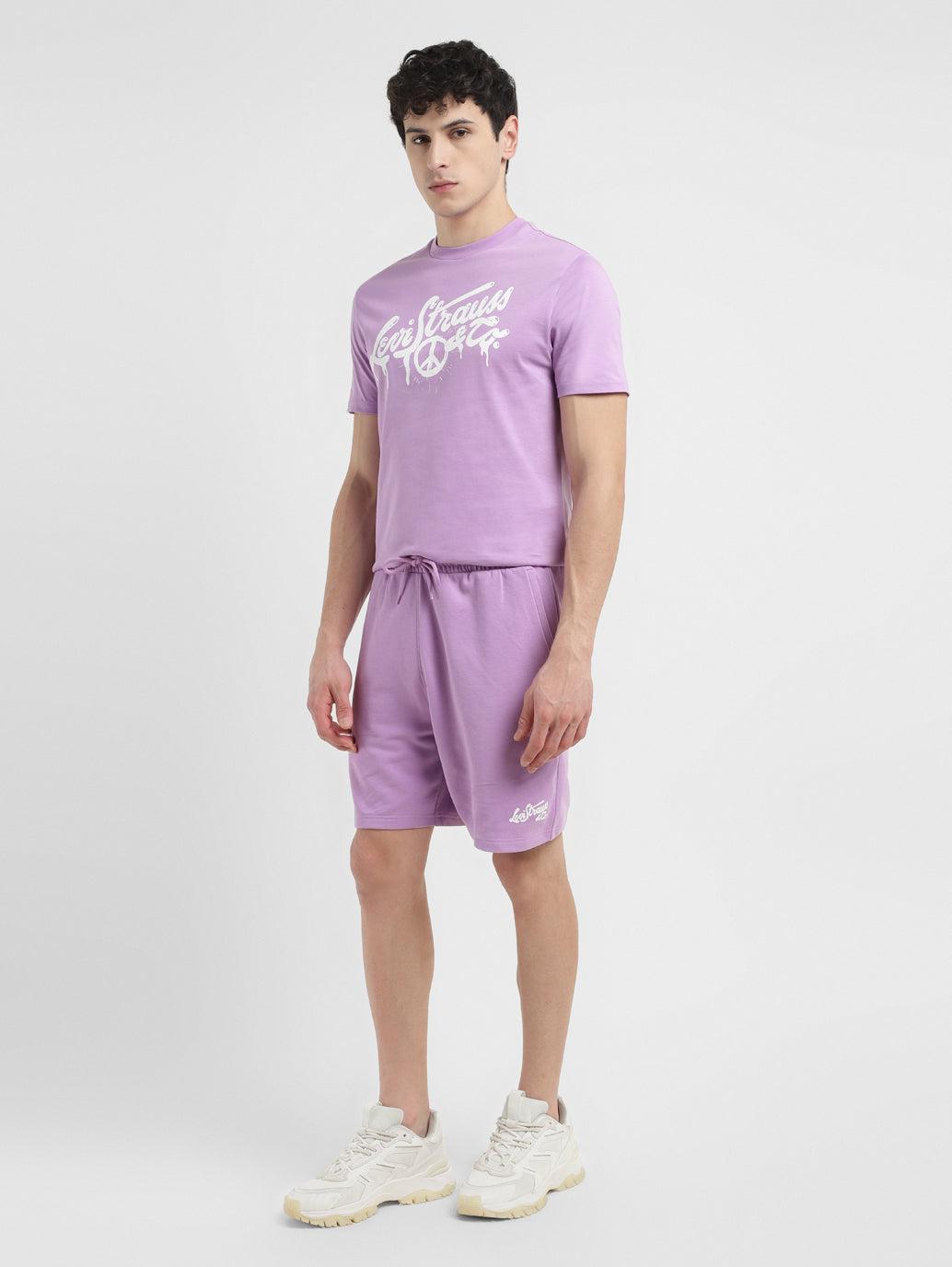 men's-purple-regular-fit-shorts