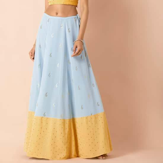 INDYA Women Embellished A-line Skirt