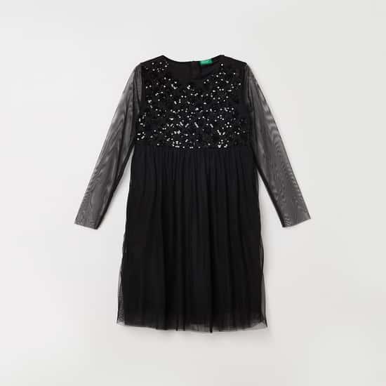 united-colors-of-benetton-girls-sequin-embellished-a-line-dress