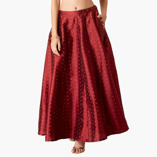 INDYA Women Textured Ethnic Skirt