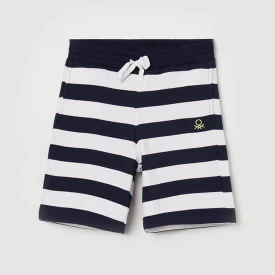 UNITED COLORS OF BENETTON Boys Striped Elasticated Shorts