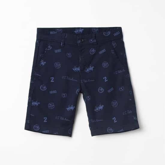 US POLO KIDS Boys Printed Casual Shorts
