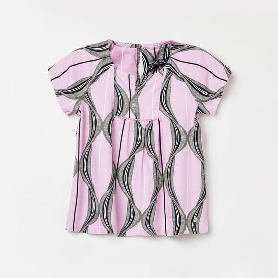 allen-solly-girls-printed-notched-neck-top