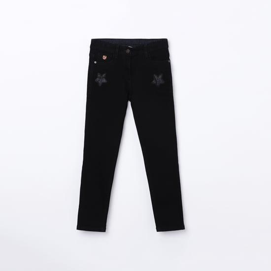 U.S. POLO ASSN. Girls Solid Slim Fit Jeans