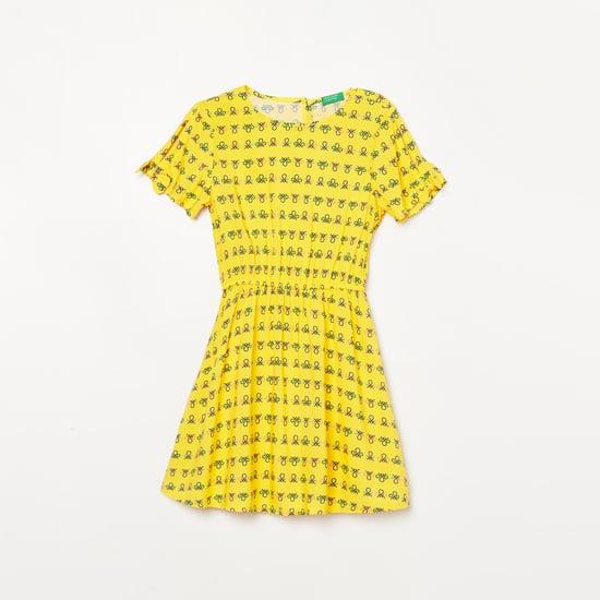 UNITED COLORS OF BENETTON Girls Printed A-line Dress