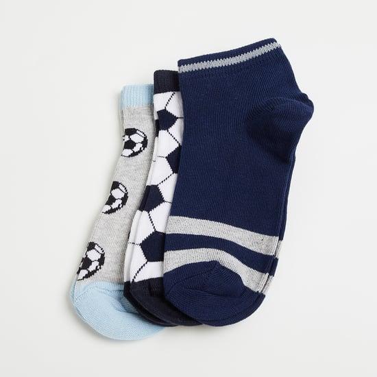 FAME FOREVER Boys Printed Ankle-Length Socks - Pack of 3