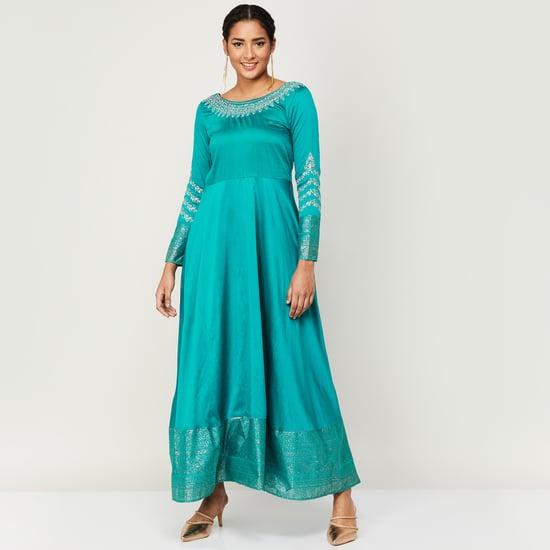 W Women Embroidered Full Sleeves A-Line Ethnic Dress