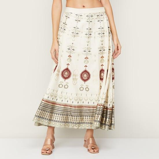 W Women Printed A-Line Ethnic Skirt