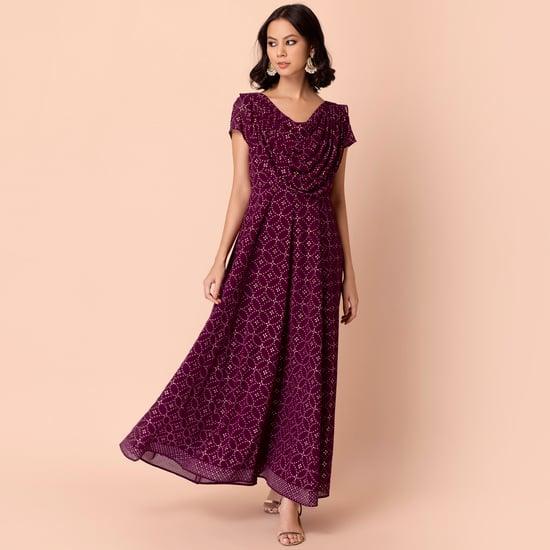 indya-women-printed-scoop-neck-a-line-dress