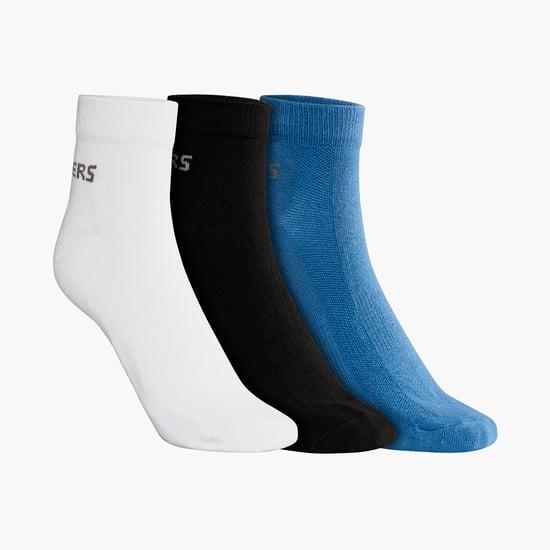 SKECHERS Men Solid Ankle-Length Socks - Pack of 3