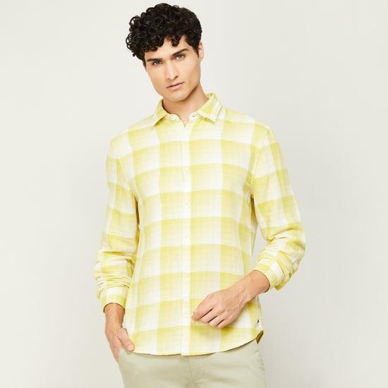denimize-men-checked-slim-fit-casual-shirt