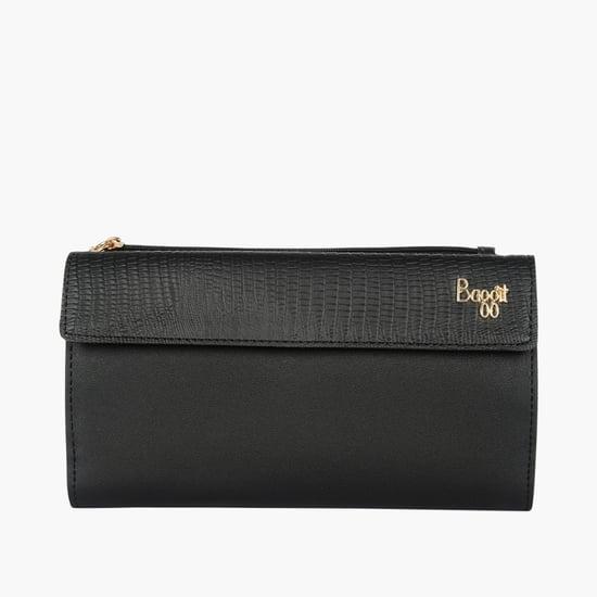 baggit-women-textured-push-button-wallet