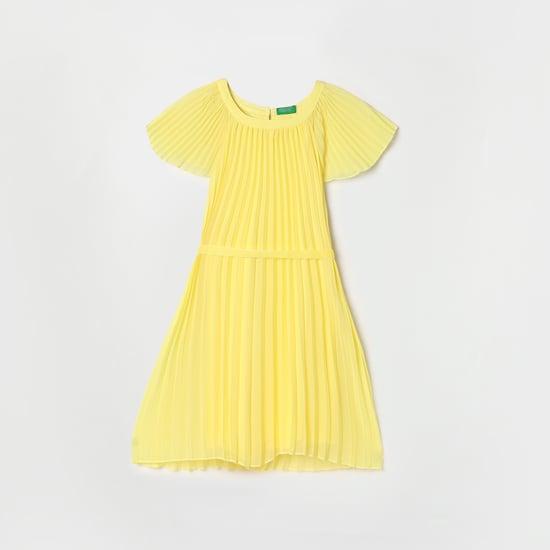 UNITED COLORS OF BENETTON Girls Pleated A-line Dress