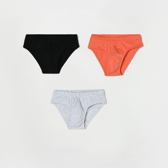FAME FOREVER Boys Assorted Elasticated Briefs- Pack of 3