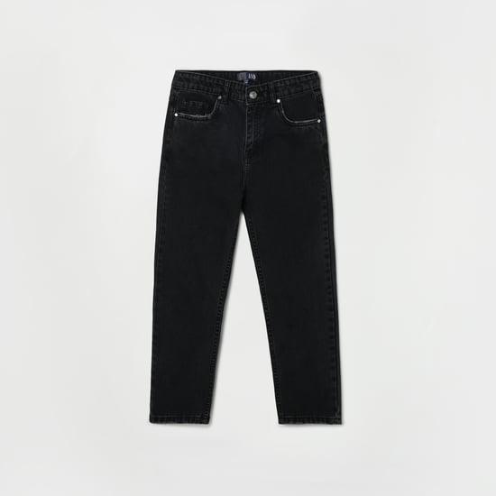 AND Girls Solid Regular Fit Jeans