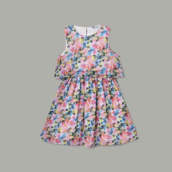FAME FOREVER Girls Printed Sleeveless A-Line Dress
