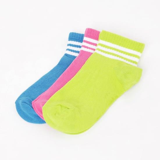 GINGER Women Striped Ankle-Length Socks - Set of 3