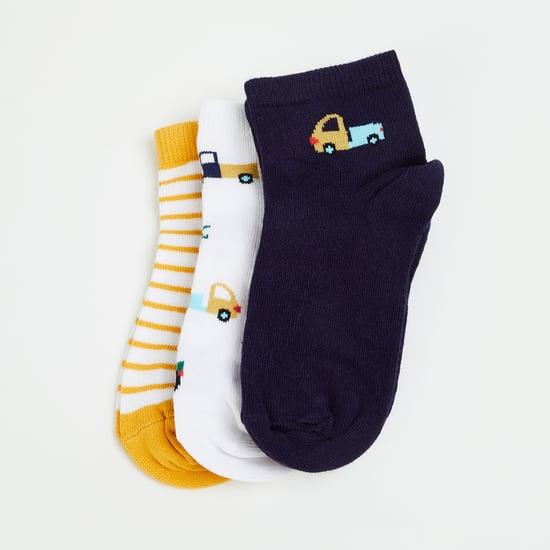 FAME FOREVER Girls Printed Ankle Length Socks - Pack of 3