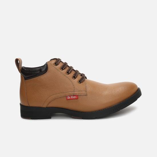 LEE COOPER Men Solid Leather Lace-Up Chukka Boots