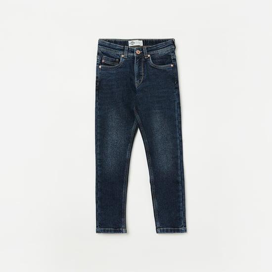 LEE COOPER JUNIORS Boys Stonewashed Full-Length Slim Fit Jeans